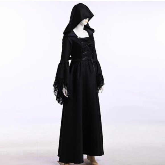 3XL Lace Witch Costume with hood - Picture 8 of 8